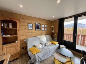 Studio cabine confortable, 30m², 5 pers, piscine, balcon, proche pistes, commerces - Alpe d'Huez - FR-1-405-361 Huez